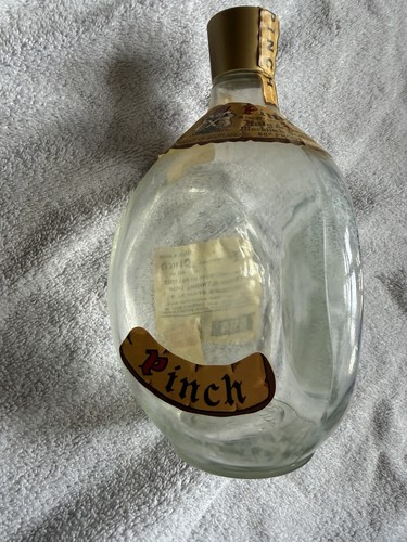 Haig & Haig Pinch Scotch Whisky Advertising Bottle Clear Gold Distillery