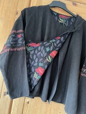 Schnäppchen: Gudrun Sjöden kurze Jacke Japan schwarz Innenfutter floral XL neu!