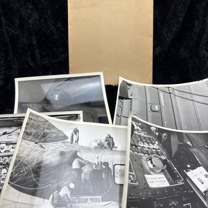 Vintage Black & White Photo LOT of 5 Confidential US Military PBM-5  1944 