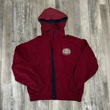 Vintage 90s Burgundy 1996 Super Bowl  windbreaker jacket