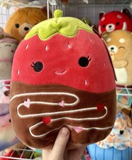Squishmallow Scarlet The Strawberry Chocolate Covered 8” Plush Soft Toy with Tag