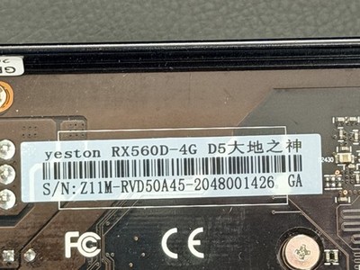 Yeston - RX560D-4G - 4GB GDDR5 - Graphics Card GPU
