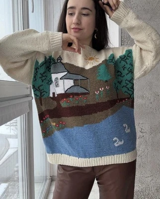 Women Laura Ashley Sweater Multicolor Wool L - Bild 1 von 4