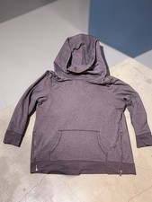 Old Navy Women's XXL Gray Pullover Cowl Neck Hoodie Sweatshirt Zipper Pocket