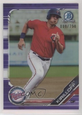 2019 Bowman Chrome Prospects Purple Refractor 9/250 Alex Kirilloff #BCP-186 7qg