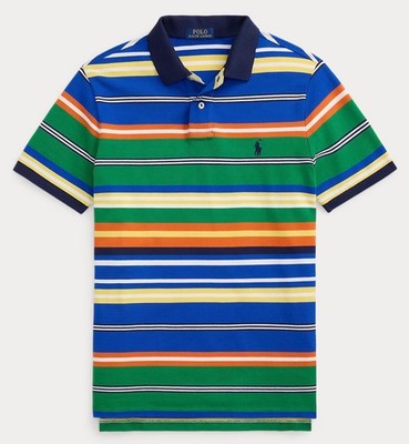 Polo Ralph Lauren Big & Tall MULTICOLOR STRIPED Mesh Knit Collared
