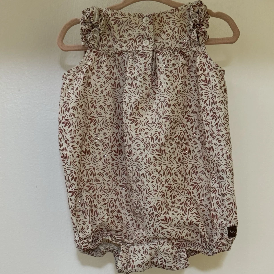 Mameluco Tea Collection bebé niña mezcla lino 9-12 meses Foto 2 de 4