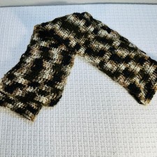 Kids Handmade Crochet Scarf Camouflage Woodland Colors Unisex - Warm Winter Camo