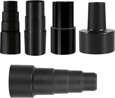 Universal Shop Vac Vacuum Hose Adapter,5 Pieces Adapter Black