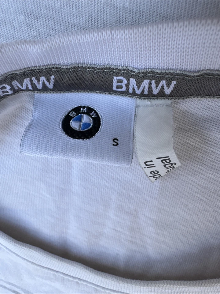 Camiseta BMW Original lM1 LOGOTIPO Branca Fabricada em Portugal Tamanho Pequeno - Imagem 2 de 4