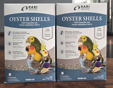 2 Pack Oyster Shells Supplement, 15.5 Ounces for Birds and Parrots for Calcium