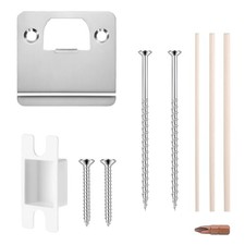 Extended Strike Plate, 2-1/4" x 2-1/4" Door Strike Plate Silver Deadbolt