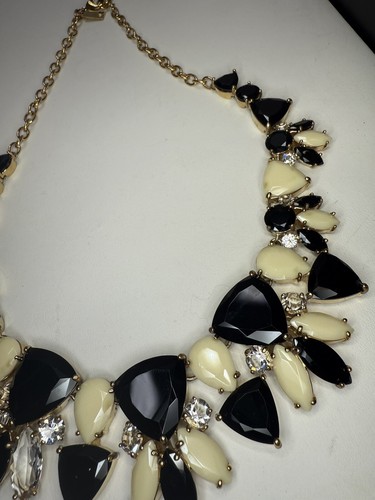 Kate Spade Twinkle Lights Gold Black Necklace Statement Formal Black Tie Retired - Picture 5 of 7