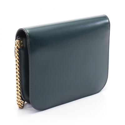 CELINE レザーケース ブラック/ダークグリーン Celine Handbag: Refined Green Leather