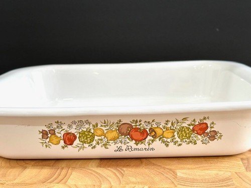 Vintage Corning Ware A-21 Le Romarin Large Roaster dish 12.25" x 10.25" x 2.25" - Picture 4 of 18