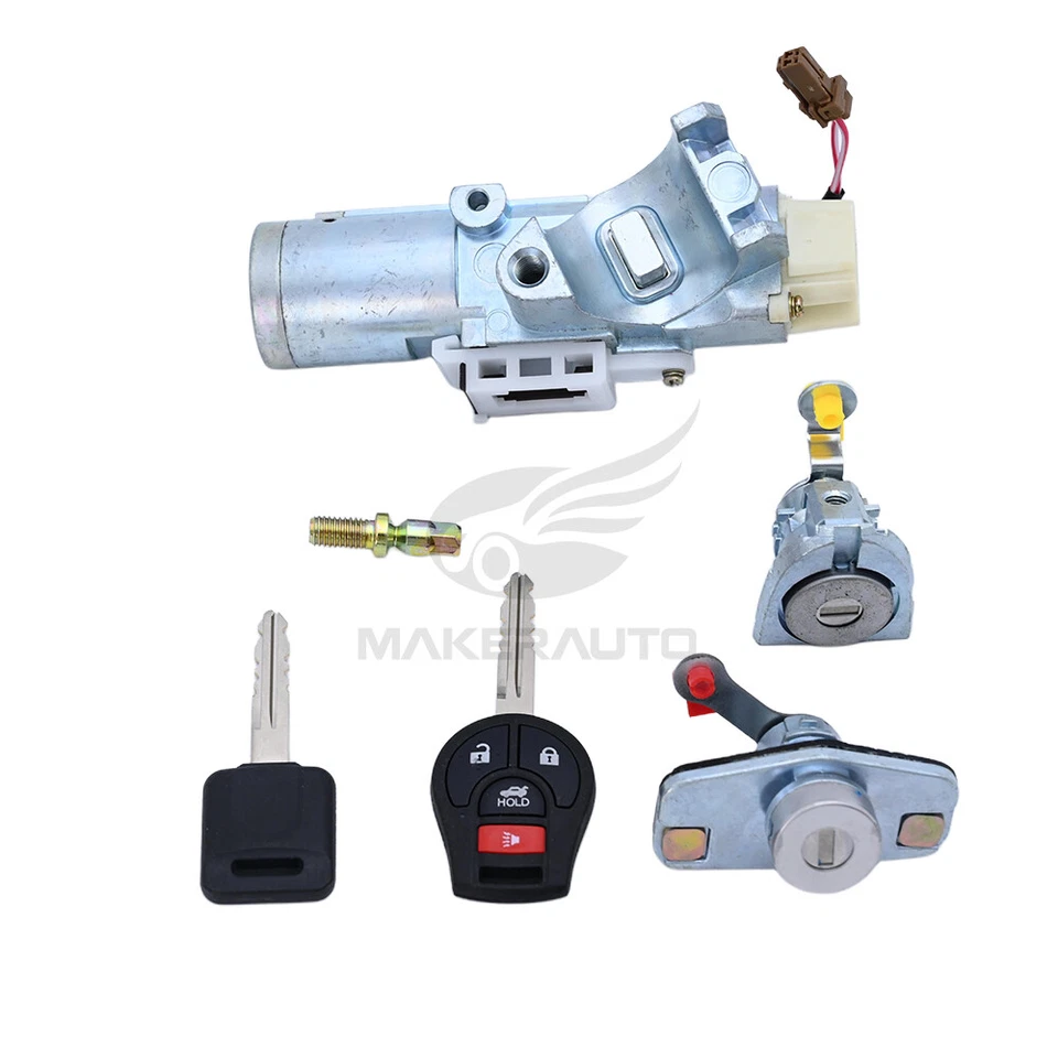 For Nissan Versa 12-19 Ignition Lock Cylinder & Door &Trunk Deck Lid Lock & Keys - Image 3 of 4