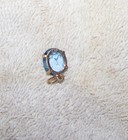 Estate 14k yellow gold Blue Topaz pendant — photo 3