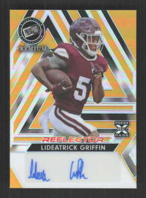 Lideatrick Griffin 2024 Press Pass Premium Prismatic Gold #/5 Auto #BA-LG1