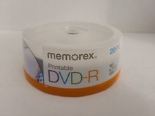 New Memorex 4.7Gb 16x Printable Recordable DVD-R 20-Pack 120 Minute