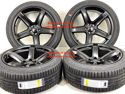 20'' DODGE CHALLENGER CHARGER SRT HELLCAT WHEELS RIMS NATIONAL SATIN BLACK 115MM