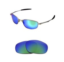 Image of NEW POLARIZED CUSTOM GREEN LENS FOR OAKLEY BIG SQUARE WIRE SUNGLASSES