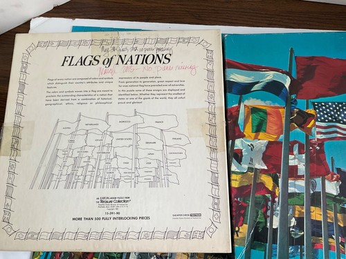 Complete ! 500 Piece Puzzle *Flags of Nations* U.S. Japan Soviet Union India U.N - Picture 8 of 15