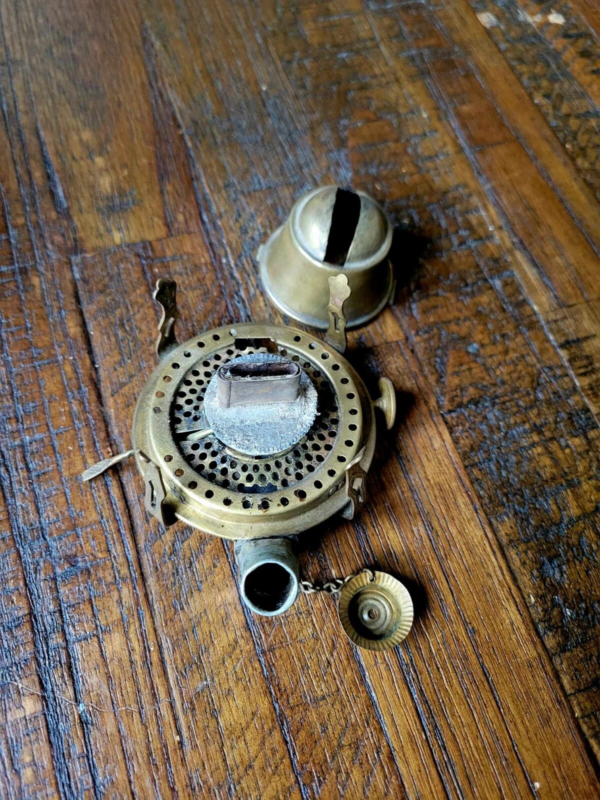 Antique 1883 Phoenix Oil Lamp Burner 1 With Side Fill Spout & Cap eBay