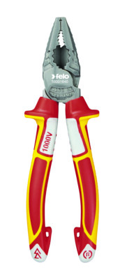 Felo 63791 6.25'' Combination Pliers VDE (Insulated), Tether clip Made In Germany