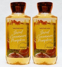 2 Bath Body Works SWEET CINNAMON PUMPKIN Body Wash Shower Gel 10 oz