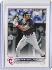 2022 Topps Update Oscar Mercado Missing Topps Logo Foil Error SP SSP #US275