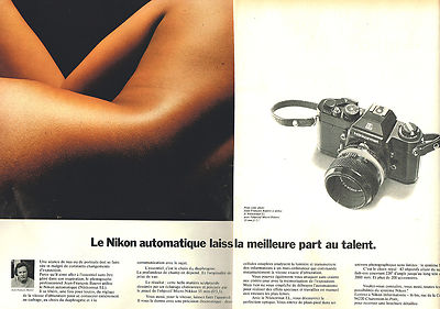 ADVERTISING ADVERTISING 114 1975 NIKON Automatic Camera (2p)J.F BAUER