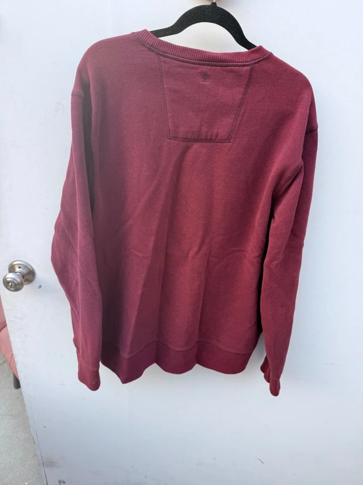 GH BASS & CO Soft Feel Sweatshirt XXL BURGUNDY Heavy DUTY HJ68 - Image 3 of 4
