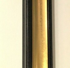 1.75" 1-3/4" Textured Bright Gold Dark Brown Black Wood Picture Frame Moulding