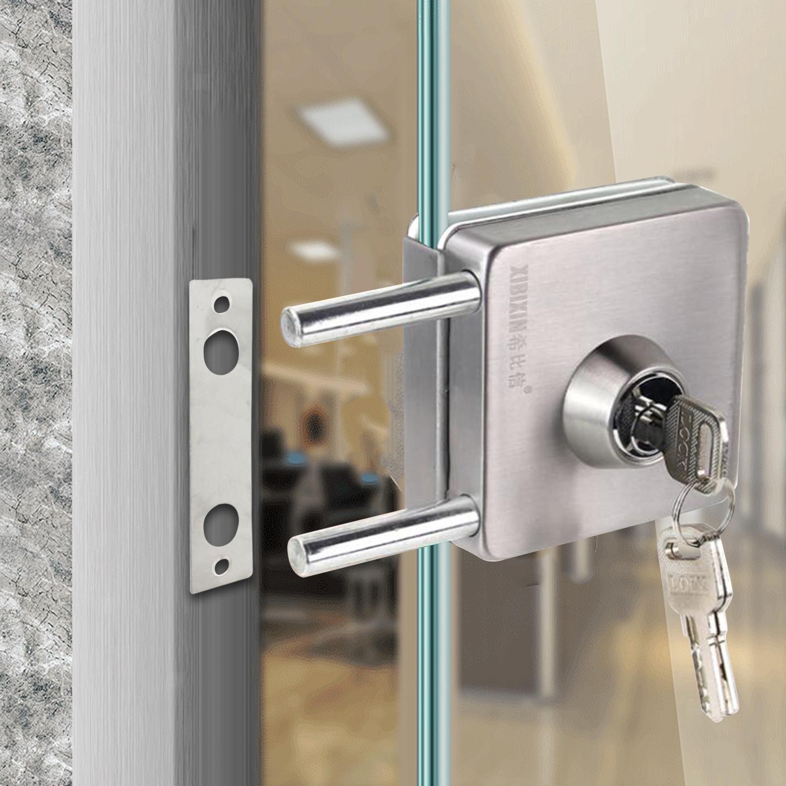 Glass Door Lock Stainless Steel Push Sliding Gate Lock Anti Theft ...