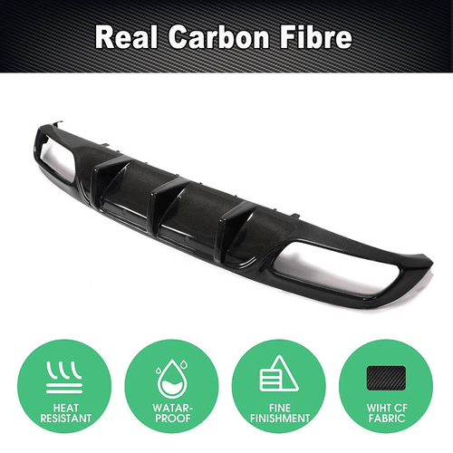 Für Mercedes C205 A205 C63AMG 15-19 Carbon Heckdiffusor Heck Stoßstange Diffusor - Picture 6 of 11