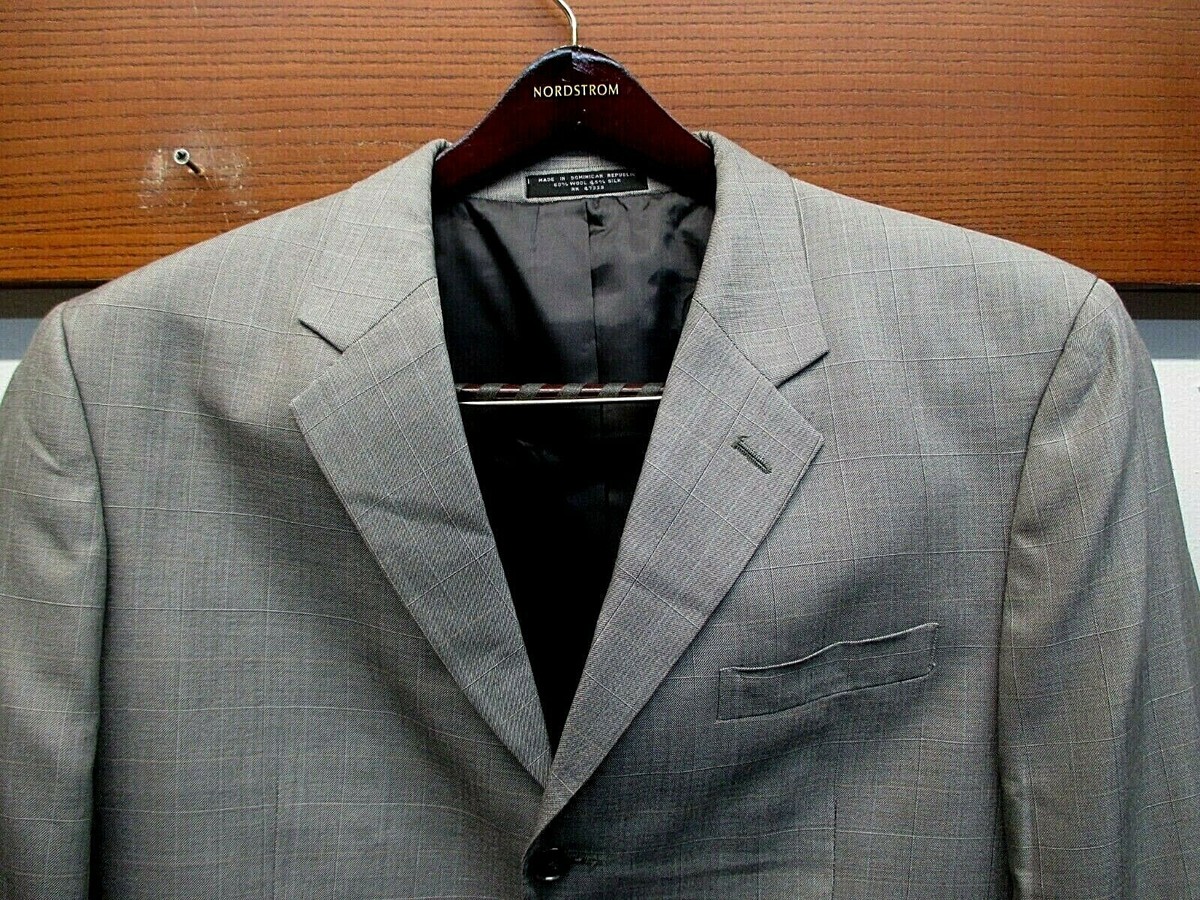 Veste Costume Homme Operations - Laine 100% - Gris Foncé - Taille 46 - Coupe Slim - Occasion Très Bon état