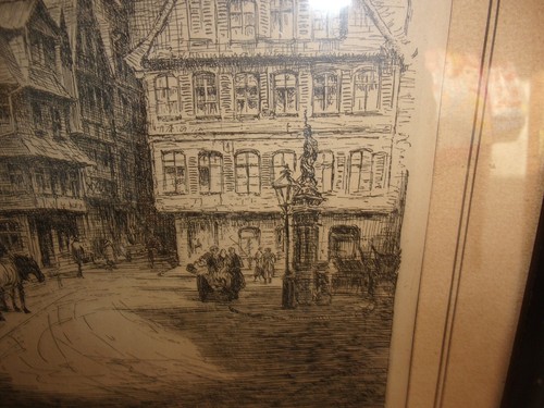 ORIGINAL ETCHING BY ERNST ZIPPERER, GERMAN 1888-1982 STREET SCENE - SIGNED - Picture 11 of 12