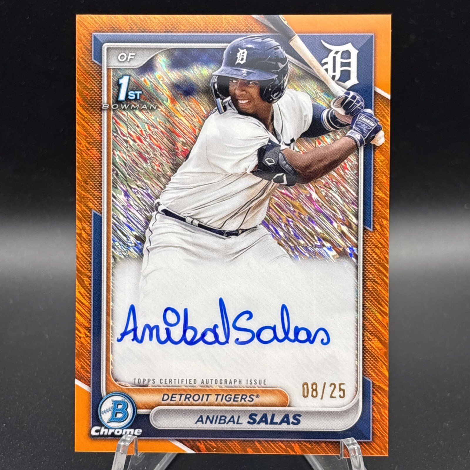 2024 Bowman Chrome Anibal Salas CPA-ASA 1st Bowman Orange Shimmer Auto 08/25