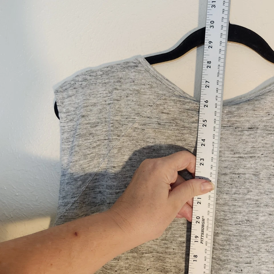 Женский льняной топ Willi Smith XL серый длиннее сзади вместительный деловой повседневный - Изображение 4 из 4