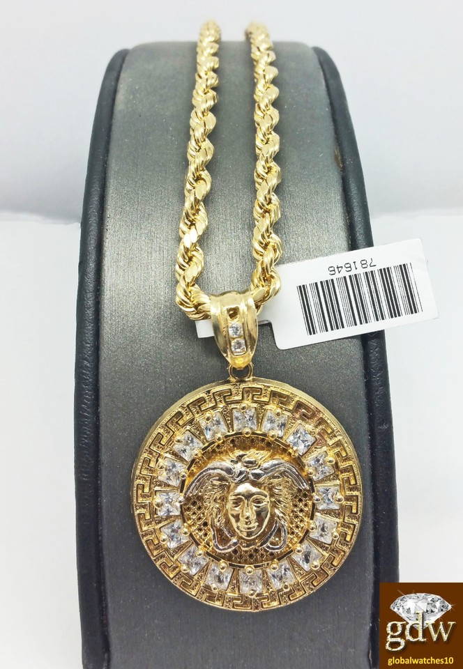 Real 10k Yellow Gold Head Charm Pendant 26