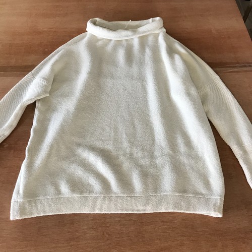 Free People osmanische lässige Tunika Pullover Damen Gr. S weiß Stehkragen