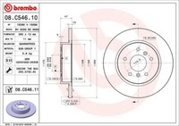 2X Brembo 08.C546.11 Bremsscheibe Passend FüR Nissan Renault