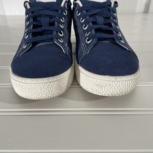 Adidas Stan Smith Originals Big Kids Size 5 Casual Shoe Dark Blue Suede Classic - Picture 7 of 14