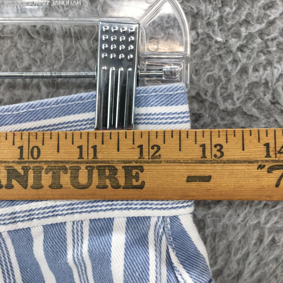 Pantalones cortos BDG Urban Outfitters con puños para mamá para mujer 2 azules a rayas de algodón tiro alto Foto 4 de 4