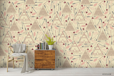 3D Tent Arrow Seamless Self-adhesive Removable Wallpaper Murals Wall 59