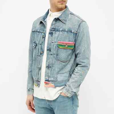 ジャケット・アウター Ralph Lauren Denim Jacket Star Patch y2k 80〜90年代 ラルフローレン ポロカントリー 星条旗 デニムジャケット