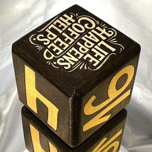 Coffee Craft - Luminous Stained Mosaic - Backgammon Doubling Cube 36mm - Picture 9 of 9
