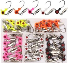 100 Pack Underspin Jig Heads Crappie Jig Head Assorted Colors ⭐FAST USA SHIP⭐