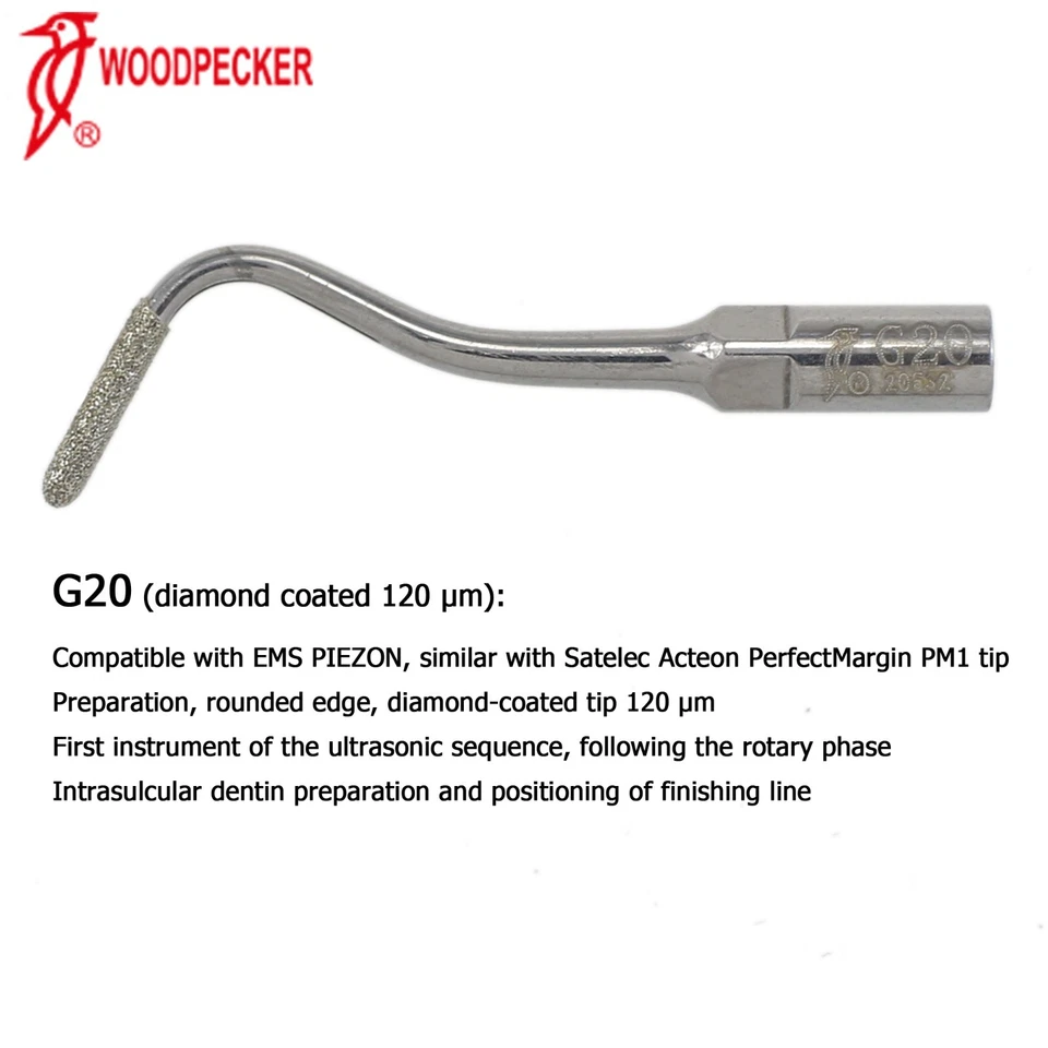 Woodpecker Dental Ultrasonic Piezo Scaler Tips Cavity Shoulder Preparation EMS - Image 2 of 4