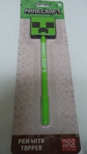 Minecraft Pen with Creeper Topper Green COLLECTABLE KIDS